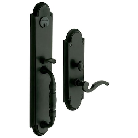 Baldwin Double Cylinder Entry Handlesets Satin Black 6544.190.LDBL
